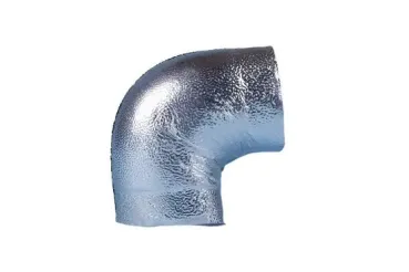 90° ALU-Grobkorn Bogen Abm. 76/60 mm, max. 196 mm  Außendurchm.