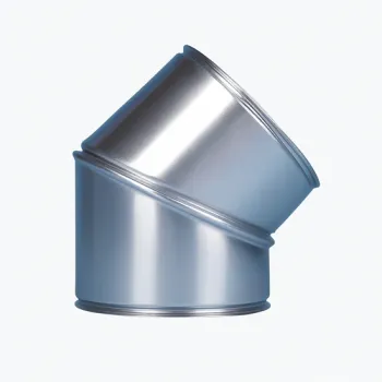 2 tlg. ALU - Blechbogen  45°  Durchm. 140 mm