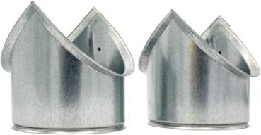 80 mm Blechstutzen Abzweig 90° -feuerverzinkt