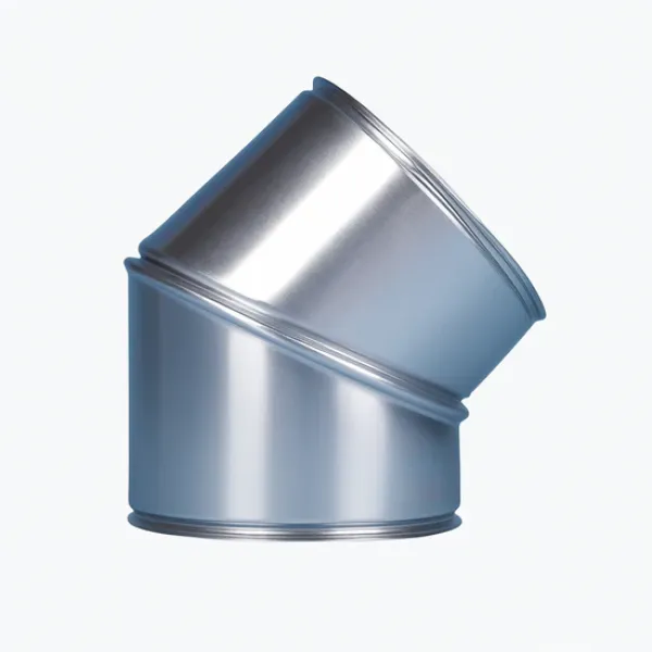 2 tlg. ALU - Blechbogen  45°  Durchm. 140 mm