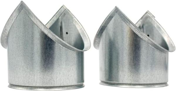 80 mm Blechstutzen Abzweig 90° -feuerverzinkt