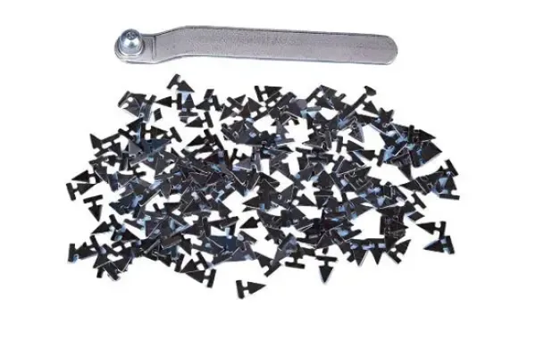 KAD Nietwerkzeug und 100 KAD-Nieten für Grobkornfolie