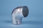 90° ALU-Grobkorn Bogen Abm. 33-35/20 mm, max. 75 mm  Außendurchm.